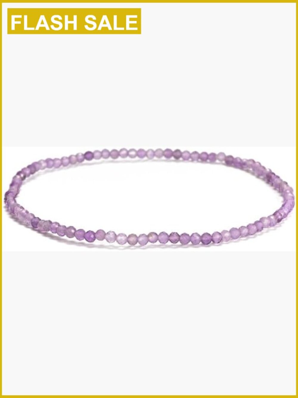 Strand Bracelet 2mm Faceted Round Healing Stone Beaded Bracelet